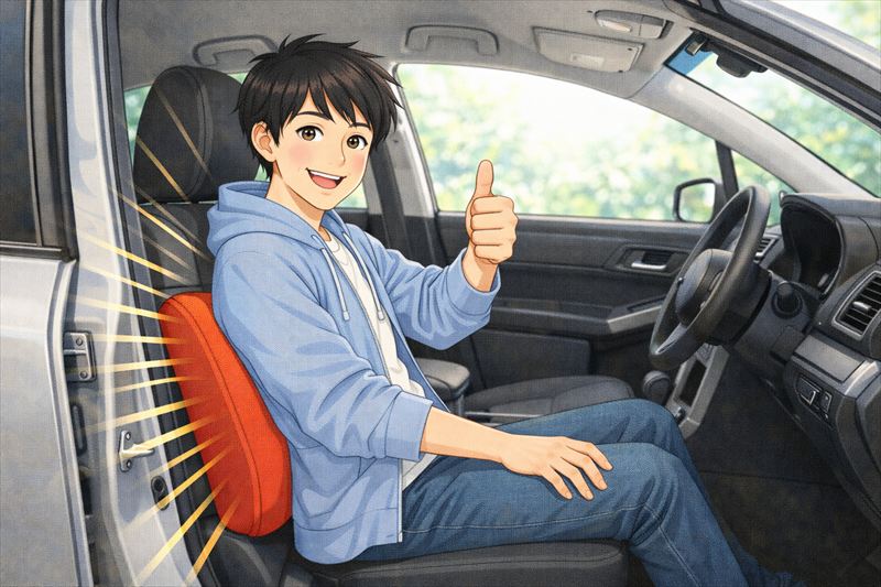長時間のドライブでも快適 理想的な運転姿勢を実現する座席用クッション