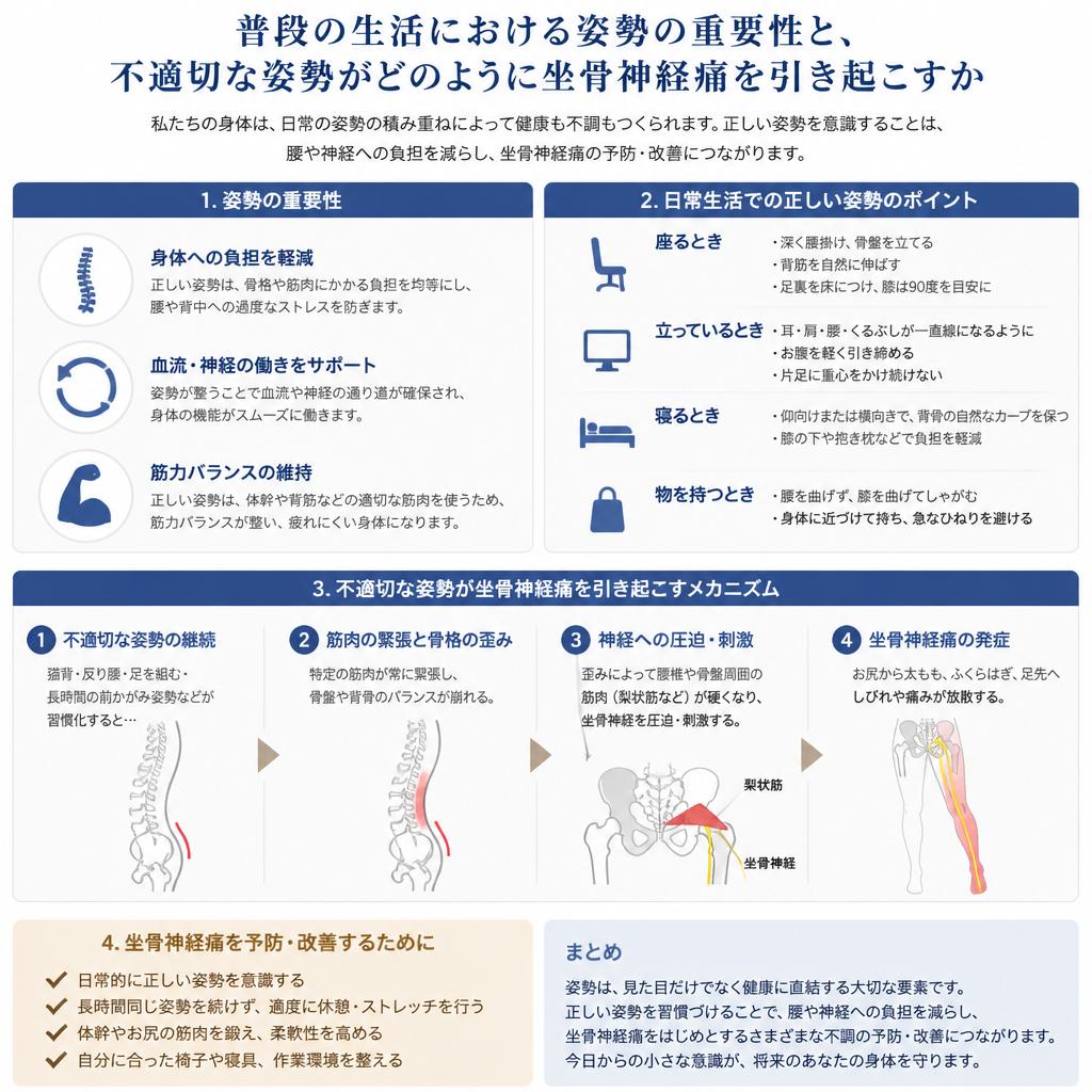 2. 不適切な姿勢が引き起こす坐骨神経痛