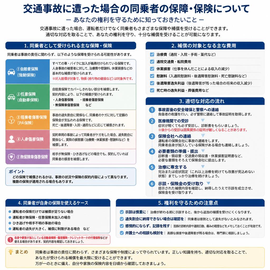 同乗者の保障について知っておこう