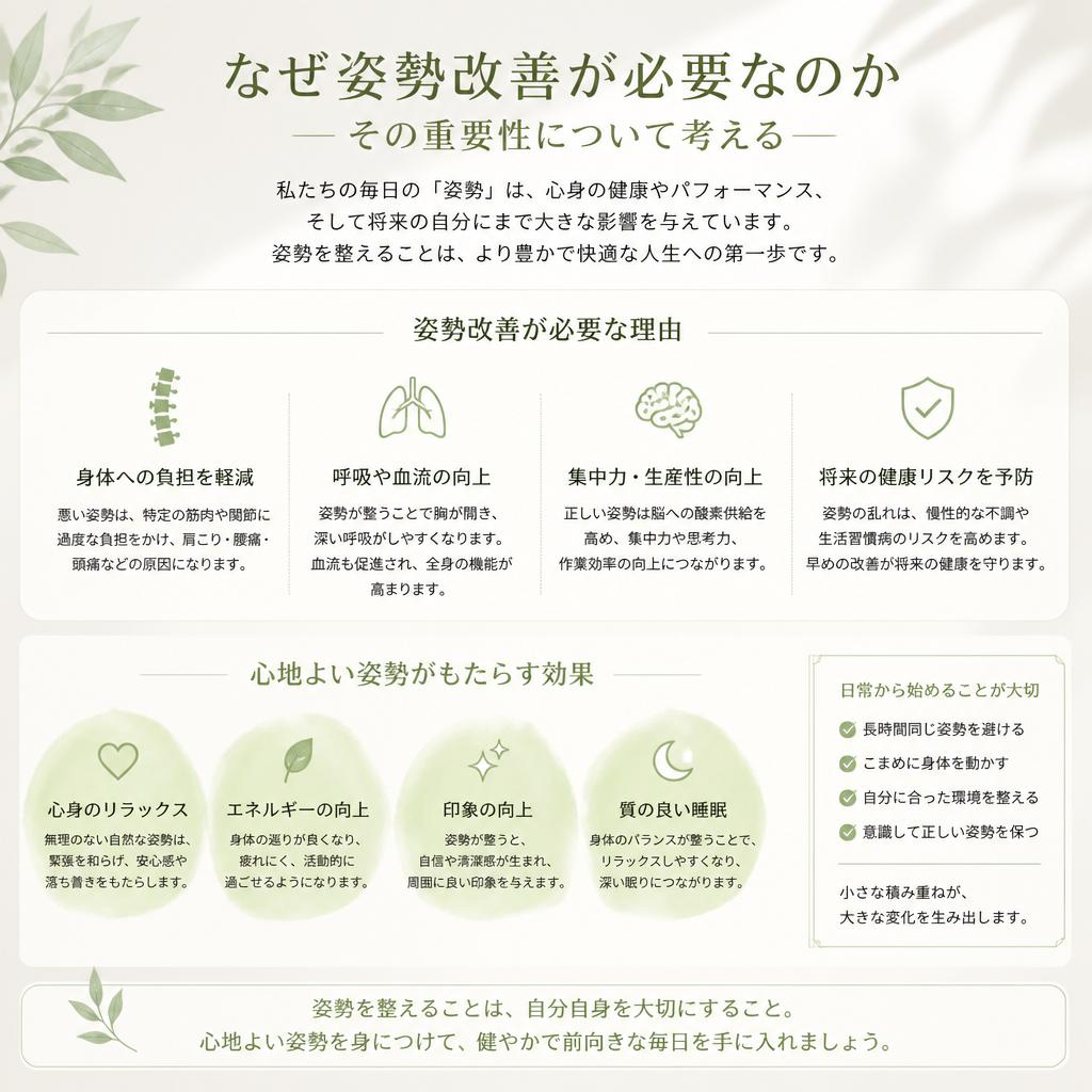 姿勢矯正の重要性