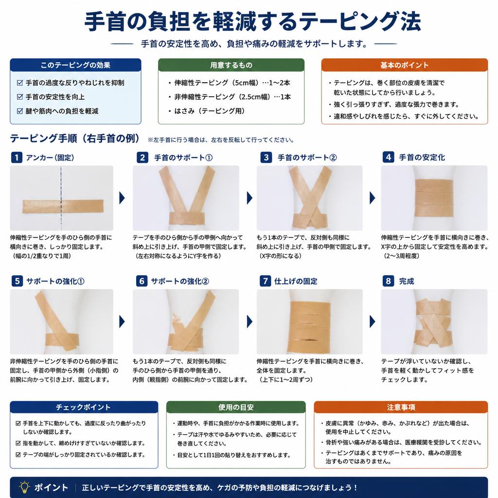 テーピングの効果と手順