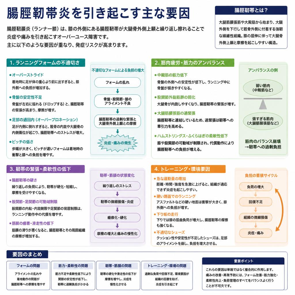 腸脛靭帯炎の主な原因
