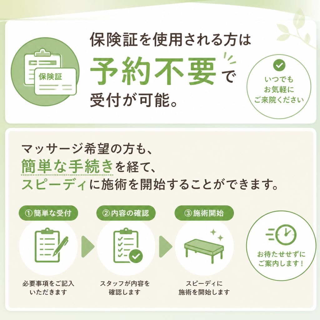 予約不要でスムーズな受診が可能