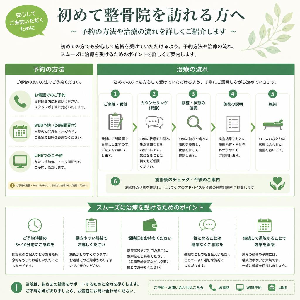 整骨院の予約方法と流れ
